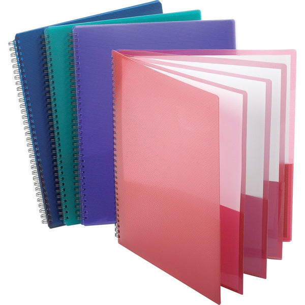 Oxford 8-Pocket Folder, Wire Bind, Letter, 200 Sh Capacity, Assorted (OXF5740404) Each