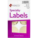 Maco Notary Gold Foil Seals, Round, 2.25" Diameter, Gold, 32/Pack (MACOS721) Pack of 32