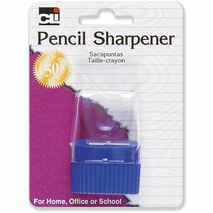 CLI Pencil Sharpener, w/ Cone Receptacle, Assorted (LEO80730)