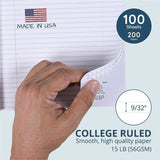 Roaring Spring College Ruled Hard Cover Composition Book, 100 Sheets, 200 Pages (ROA77264) Each