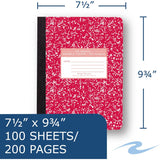 Roaring Spring Wide Ruled Hard Cover Composition Book, 100 Sheets, 200 Pages (ROA77229) Each