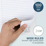 Roaring Spring Wide Ruled Hard Cover Composition Book, 100 Sheets, 200 Pages (ROA77229) Each