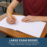 Roaring Spring 8, sheet Blue Examination Book, Letter, 8 Sheets, 16 Pages, 50/Pack (ROA77517) Pack of 50