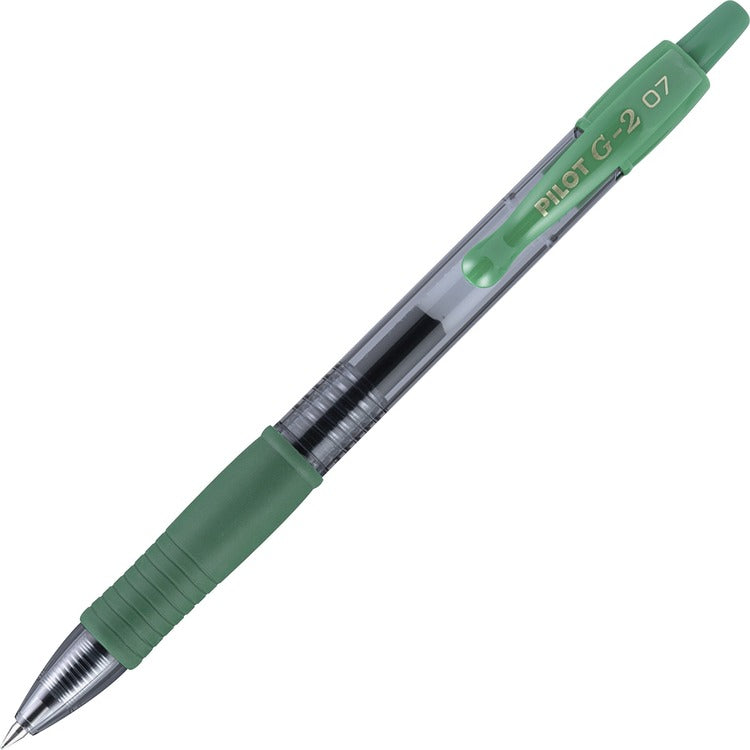 Pilot Gel Pen, Retractable/Refillable, Fine Point, Green (PIL31177)