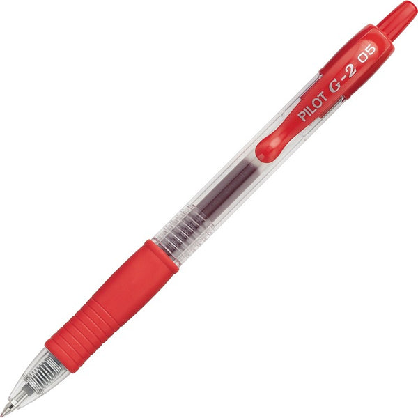 Pilot Gel Pen, Retractable, Refillable, Extra Fine Point, Red (PIL31105)