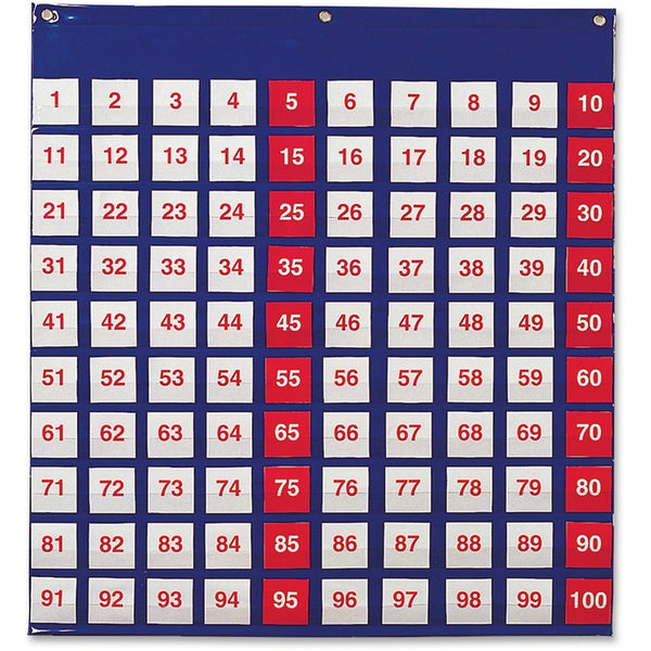 Learning Resources hundred Pocket Chart, 26" x 27-1/2", Multi (LRNLER2208) Each