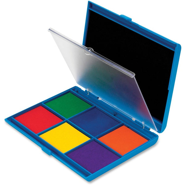 Learning Resources 7-Color Dual Stamp Pad, Washable, Assorted (LRNLER4275) Each
