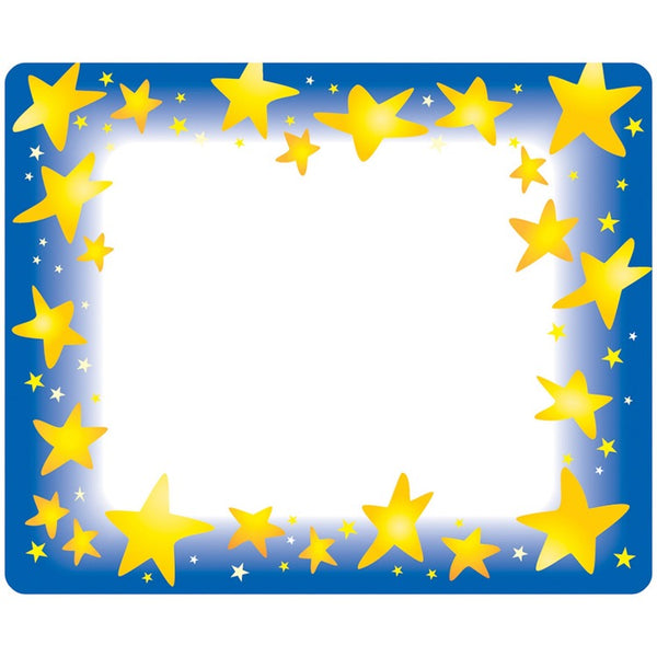 Trend Name Tags, Star Brights, 36 Self Adhesive, 2-1/2" x 3", Multi (TEPT68022) Pack of 36