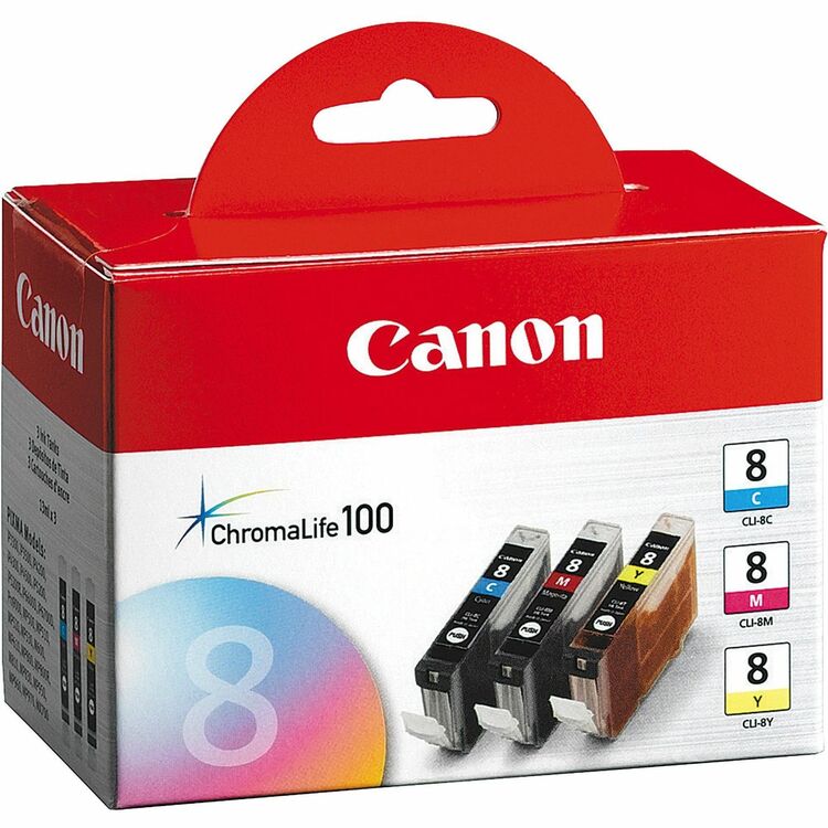 Canon Ink Cartridge, 13 ml, 3/PK, Color (CNMCLI8CLRPK)