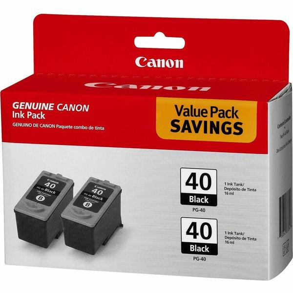 Canon Ink Cartridge, 2/PK, Black (CNMPG40TWINPK)