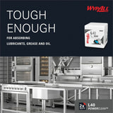 Wypall PowerClean L40 Extra Absorbent Towels, 12" x 12.50" (KCC05701) Pack of 56