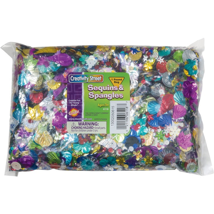 Spangles Multipack Creativity Street Class Pack, Sequins/Spangles, 1 lb., Metallic Assort ...