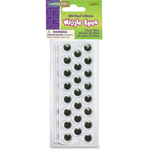 Creativity Street Peel 'n Stick Wiggle Eyes (PAC343802) Pack of 125