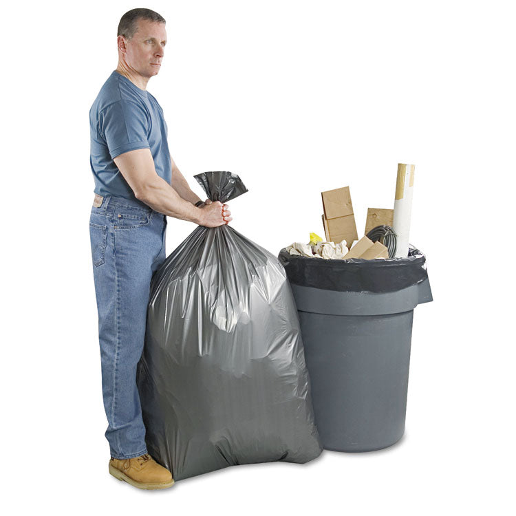 Platinum Plus® Can Liners, 30 gal, 1.35 mil, 30" x 36", Gray, 10 Bags/Roll, 10 Rolls/Carton (WBIPLA3770) Case of 100