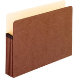 Pendaflex Letter Recycled File Pocket, 8 1/2" x 11", 5 1/4" Expansion, Red Fiber, Red, Acid-free, Reinforced Gusset, Rip Resistant, 30% Recycled, 50/Carton (PFXS34G) Case of 50