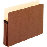 Pendaflex Letter Recycled File Pocket, 8 1/2" x 11", 5 1/4" Expansion, Red Fiber, Red, Acid-free, Reinforced Gusset, Rip Resistant, 30% Recycled, 50/Carton (PFXS34G) Case of 50