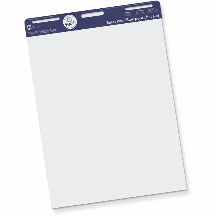 Pacon Easel Pad, Perforated, Unruled, 27x34&quot;, 50 Sheets, White (PAC3385) Each