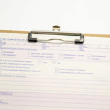 Officemate Low-profile Clipboard, 1" Clip Capacity, 9" x 12 1/2" Sheet Size, Hardboard, Brown (OIC83219) Each