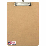 Officemate Low-profile Clipboard, 1" Clip Capacity, 9" x 12 1/2" Sheet Size, Hardboard, Brown (OIC83219) Each