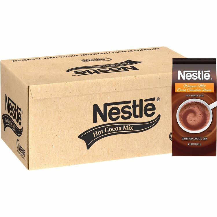 Nestle Hot Cocoa Whipper Mix, Chocolate, 2lb, Powder, 12/Carton (NES42850) Case of 12