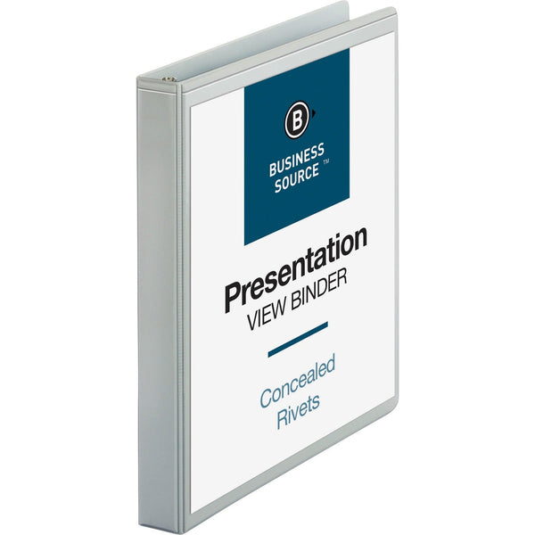 Business Source Standard 1" View Binder, White (BSN09981) Each