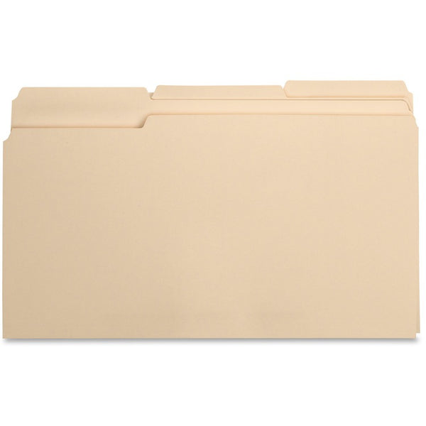 Business Source File Folders, 11 Pnt, 1/3 Cut Asst Tab, Legal, Manila (BSN17526) Box of 100