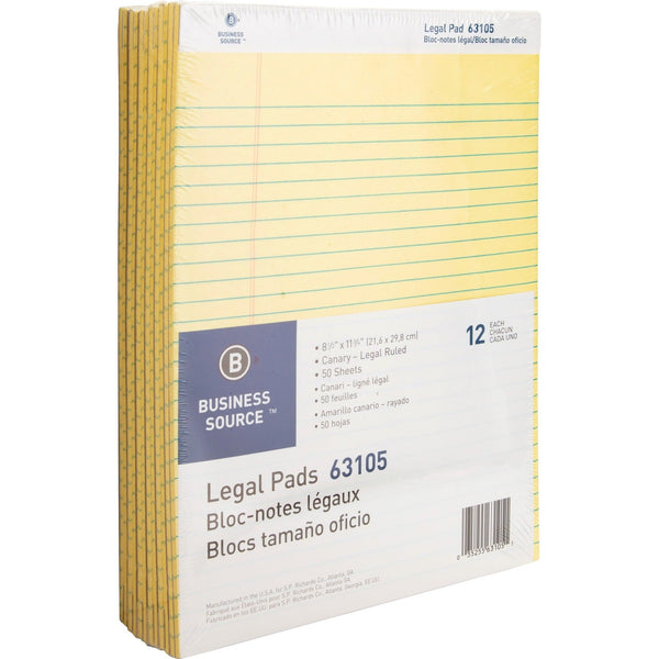 Business Source Pad, Micro-Perforated, Legal Rld, 50 Sh, 8-1/2&quot; x 11-3/4&quot; 12/DZ, CA (BSN63105) 1 Dozen