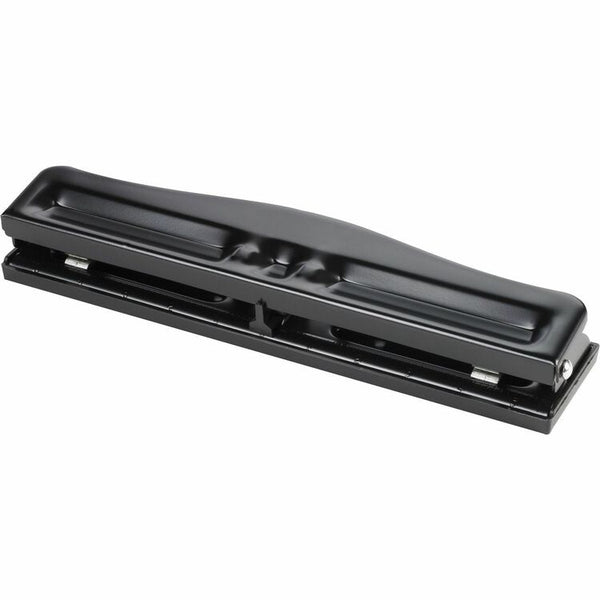 Business Source Adjustable 3 Hole Punch, Adjustable, 1/4&quot; Size, 8 Sht Cap, BK (BSN65645) Each