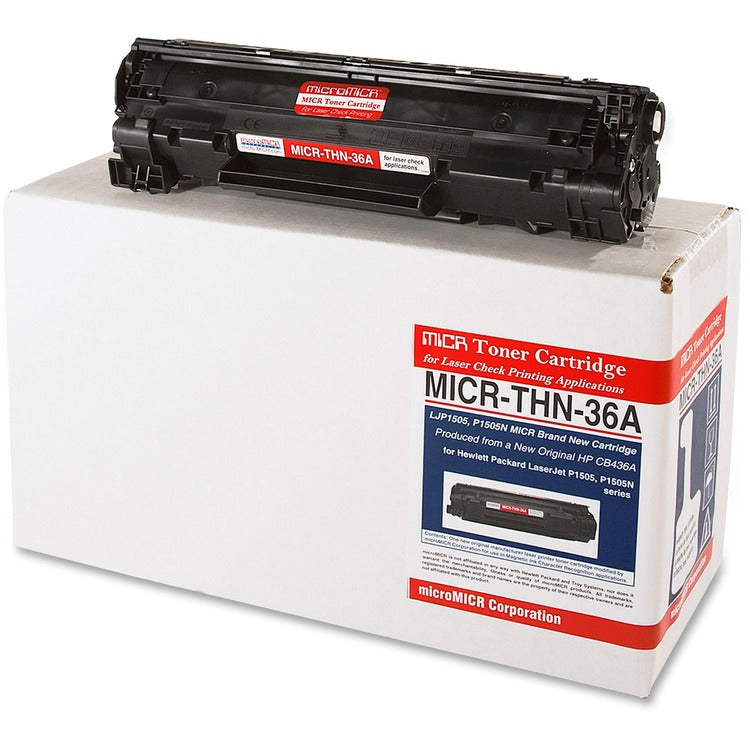 microMICR MICR Toner Cartridge, Alternative for HP 36A, Laser, 2000 Pages, Black, 1 Each (MCMMICRTHN36A)