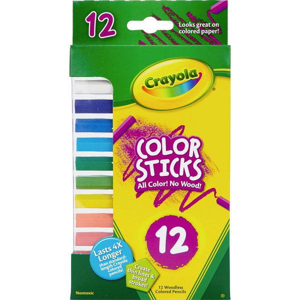 Crayola Woodless Color Pencils, Assorted, 12/Pack (CYO682312) Pack of 12