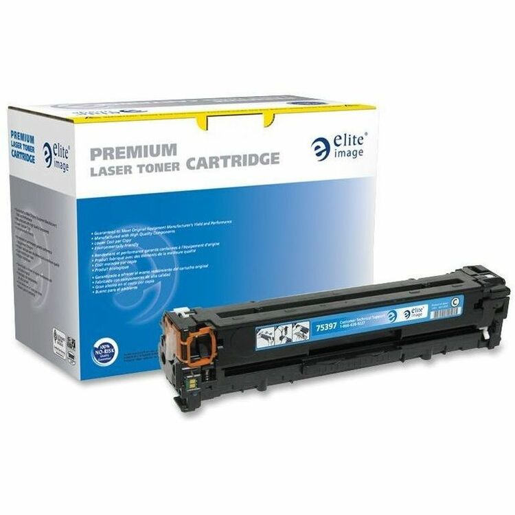 Elite Image Remanufactured Toner Cartridge, Alternative for HP 125A (CB541A), Laser, 1400 Pages, Cyan, 1 Each (ELI75397) Each