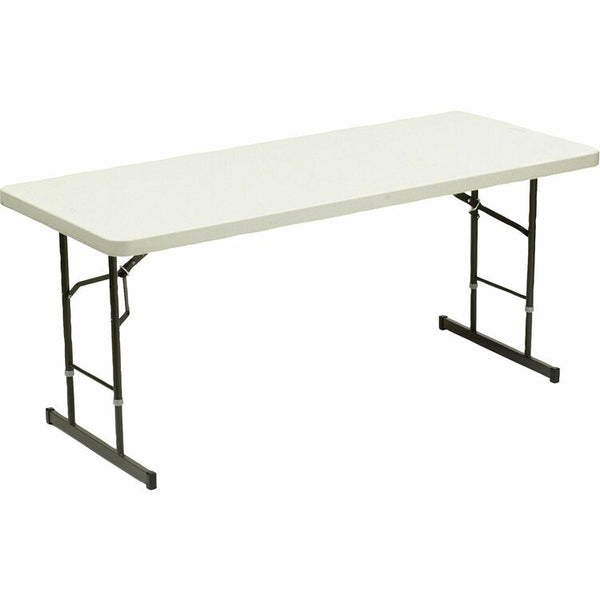 Iceberg Adjustable Height Folding Table, 72&quot; x 30&quot;, Platinum, Each (ICE65623) Each