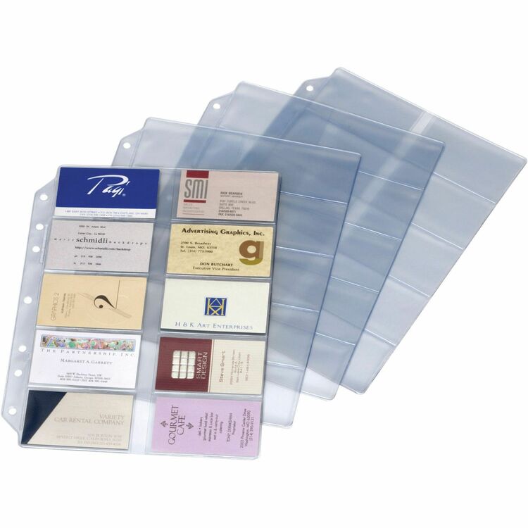 Cardinal Refill Pages, For Card File Binder, 200-Card Cap, 10/PK, Clear (CRD7860000) Each