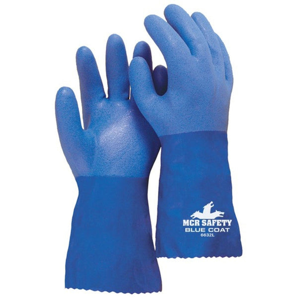 MCR Safety Seamless Gloves, w/ Sandy Finish, Large, Blue (MCS6632L) 1 Pair