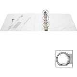 Business Source Round-ring View Binder, 2", Letter, 8 1/2" x 11", 475 Sheet Capacity, White (BSN09957) Each