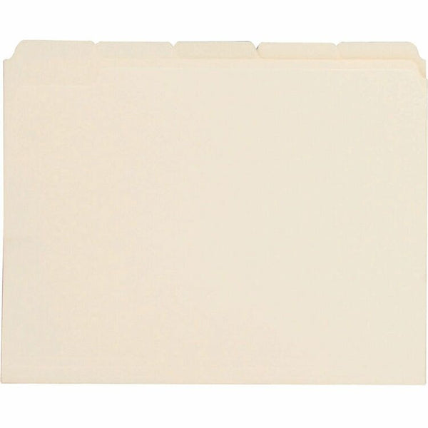 Business Source File Folder, 1/5-Cut Tab, Letter-size, 100/BX, Manila (BSN43567) Box of 100