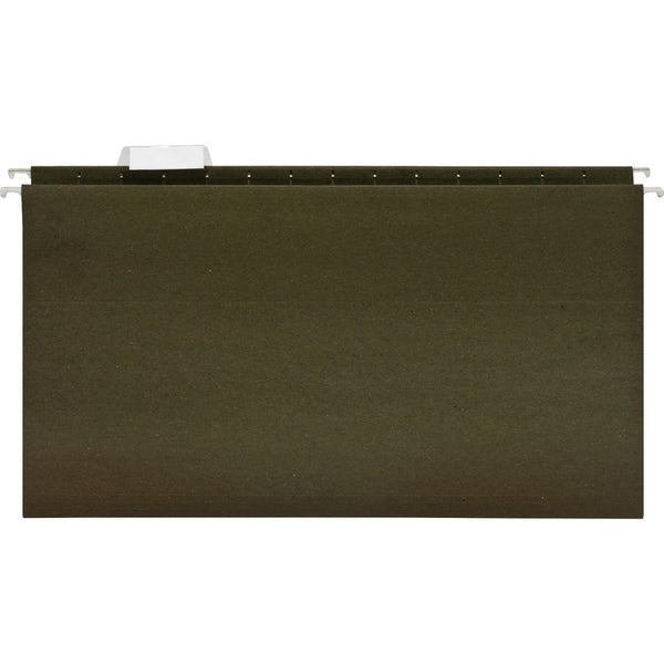 Business Source Hanging Folder, 1/5 Cut, Legal-size, 25/BX, Green (BSN43570) Box of 25