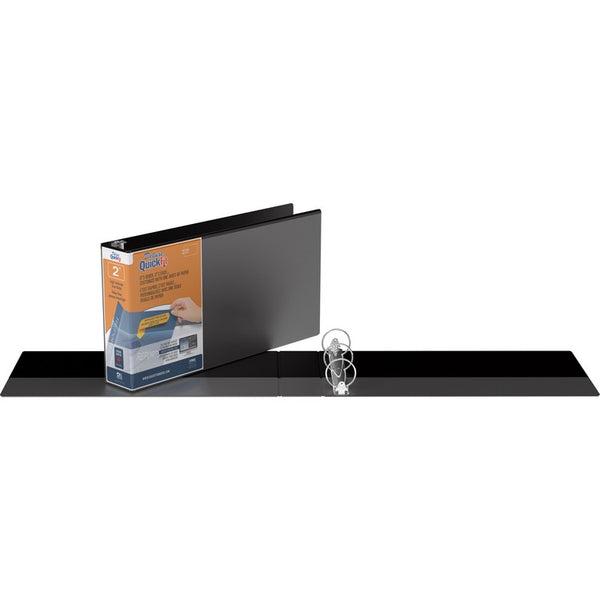 QuickFit 60% Recycled Legal Size Round Ring Binder, 2" Capacity, Black (STW95031L) Each