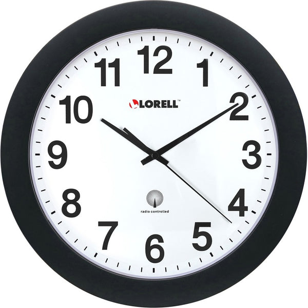 Lorell Wall Clock, 12&quot;, Arabic Numerals, White Dial/Black Frame (LLR60997)