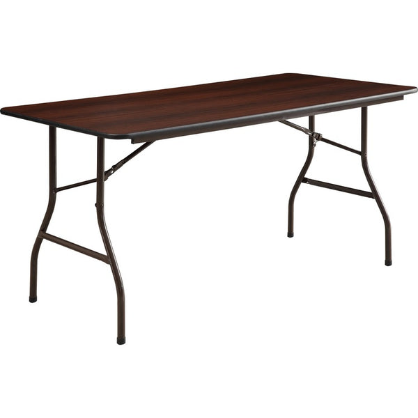 Lorell Folding Table, 60&quot;x30&quot;x29&quot;, Mahogany (LLR65755)