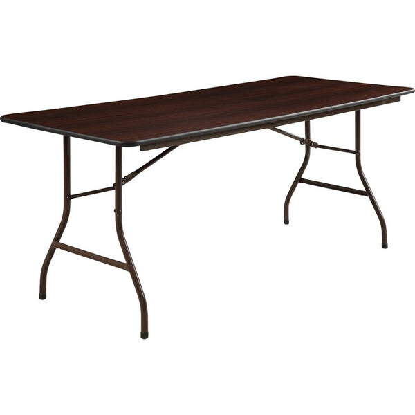 Lorell Folding Table, 72&quot;x30&quot;x29&quot;, Mahogany (LLR65757)