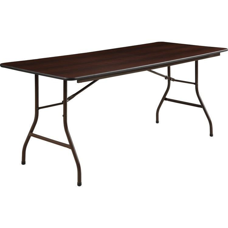 Lorell Folding Table, 72&quot;x30&quot;x29&quot;, Mahogany (LLR65757)