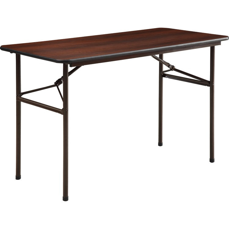 Lorell Folding Table, 48&quot;x24&quot;x29&quot;, Mahogany (LLR65759)