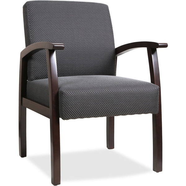 Lorell Guest Chairs, 24&quot;x25&quot;x35-1/2&quot;, Expresso/Charcoal (LLR68555)