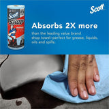 Scott Original Shop Towels, Fresh, 9.40" x 11", 55 Sheets/Roll, Blue, 1 Roll (KCC75147) Each