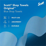 Scott Original Shop Towels, Fresh, 9.40" x 11", 55 Sheets/Roll, Blue, 1 Roll (KCC75147) Each
