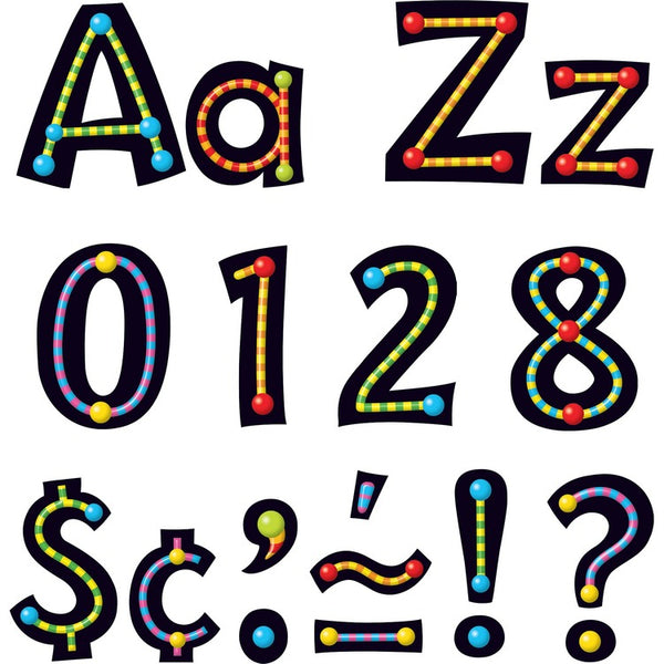 Trend Ready Letters, Alphabeads Design, 4&quot;, Assorted Letters/Color (TEP79755) Each