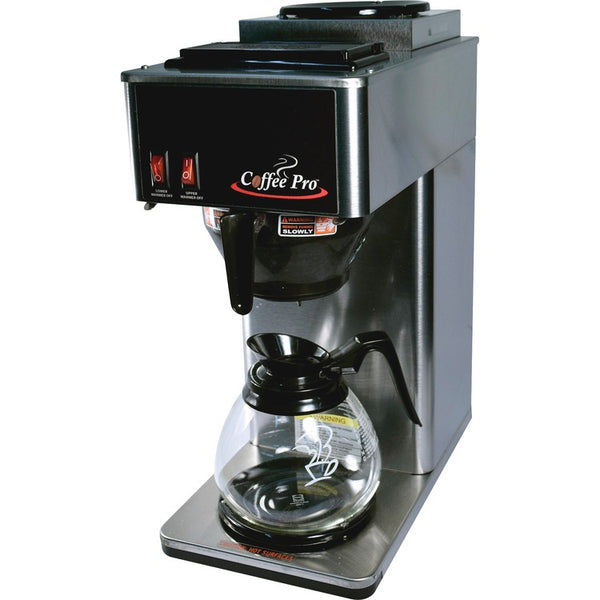 Coffee Pro 2-Burner Coffeemaker, 10&quot; x 12&quot; x 22&quot; 3 Prong Cord, Stainless ST (CFPCP2B) Each