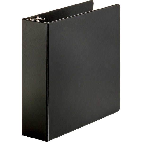 Business Source 35% Recycled Round-ring Binder, 3" Capacity, Black (BSN09978) Each