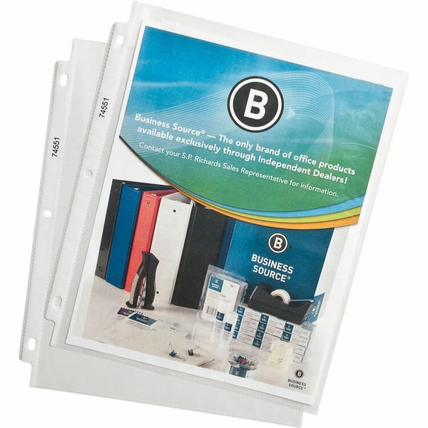 Business Source Top Loading Sheet Protector, Clear (BSN74551) 1 Case of 100